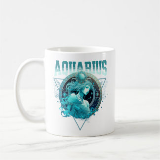 Blue Aquarius Zodiac  Coffee Mug