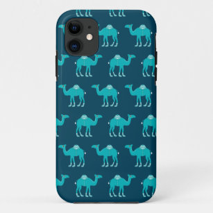 Blue arabic india camel pattern Case-Mate iPhone case