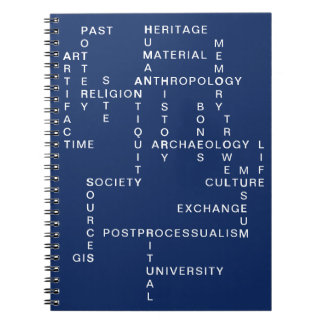 Blue Archaeology & Anthropology Crossword Puzzle Notebook