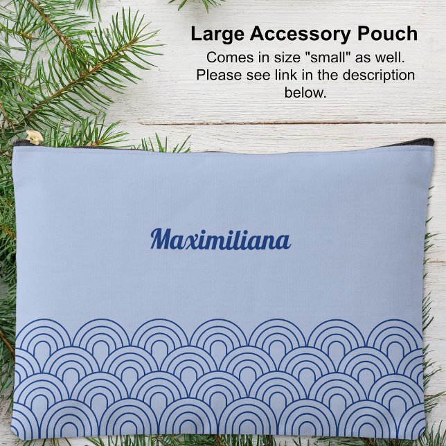Blue Arches Glam Large Accessory Pouch (Large Accessory Pouch - Blue Arches Glam by Leapfroglisics Shop)
