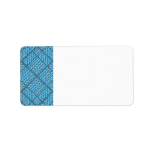 BLUE ARGYLE KNIT Address Labels