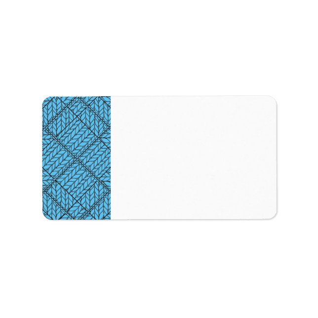 BLUE ARGYLE KNIT Address Labels (Front)