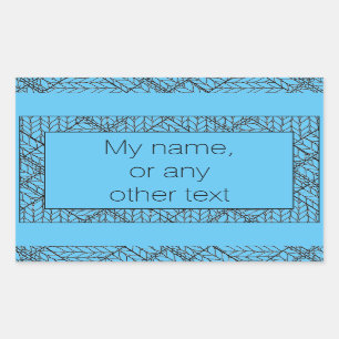 BLUE ARGYLE KNIT Rectangle Stickers + Text