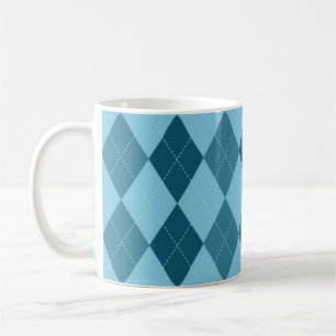 Blue Argyle Mug