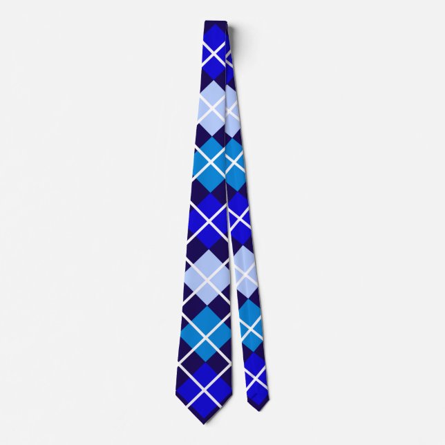 Blue Argyle Tie (Front)