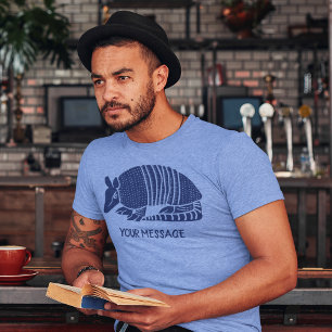 Blue Armadillo Personalised Graphic Tri-Blend Shirt