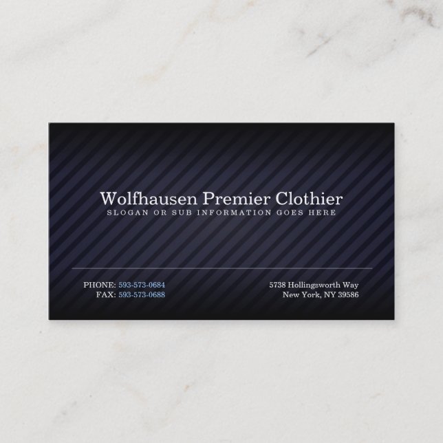 Blue Armani Suit Business Cards (Front)