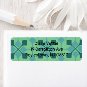 Blue Arrows Return Address Label