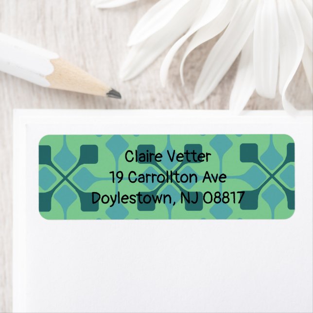 Blue Arrows  Return Address Label (Insitu)
