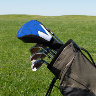Blue Art Deco Crown Design Golf Head Cover