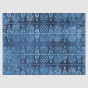 Blue Art Deco Decoupage Tissue Paper