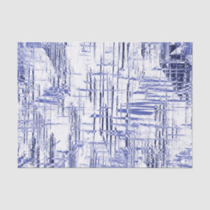 Blue Art Deco Tissue Paper