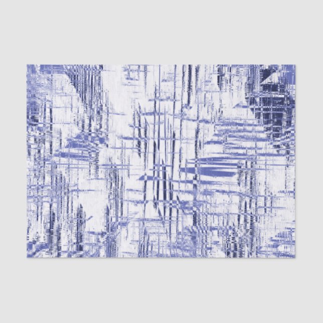 Blue Art Deco Tissue Paper (Front)