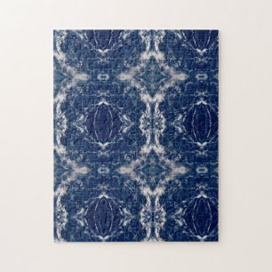 Blue art geometric abstract art jigsaw puzzle