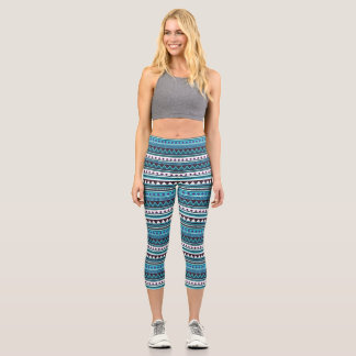 Blue art leggings