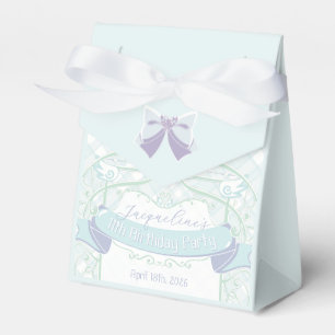 Blue Art Nouveau Princess Birthday Favour Box