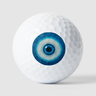 Blue Artistic Evil Eye Design Golf Balls