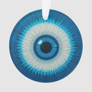 Blue Artistic Evil Eye Design Ornament