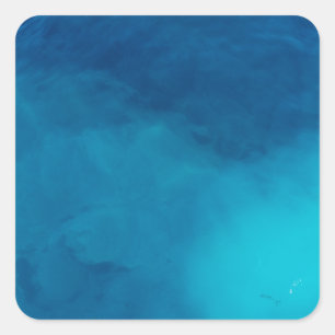 Blue Artistic Pattern Painting Art Blue Tones Squa Square Sticker