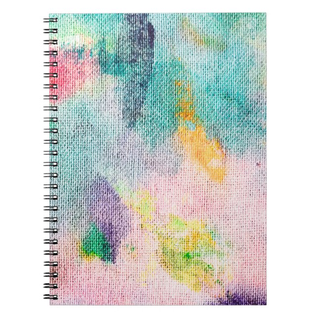 Blue Artistic. White Contemporary Presentation. Ti Notebook (Front)