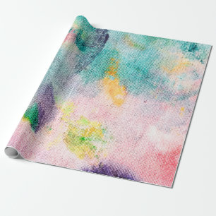 Blue Artistic. White Contemporary Presentation. Ti Wrapping Paper