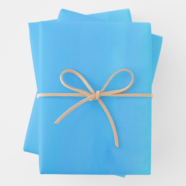Blue as the Sky Abstract Art  Wrapping Paper Sheet (In situ)