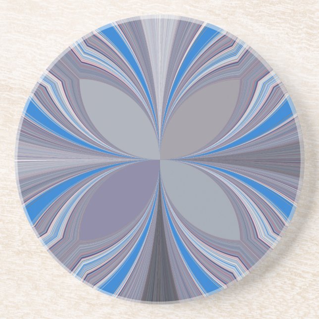 Blue Ash Grey Polka Dot Texture Art Print Coaster (Front)