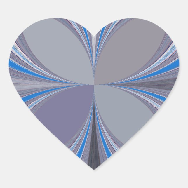 Blue Ash Grey Polka Dot Texture Art Print Heart Sticker (Front)