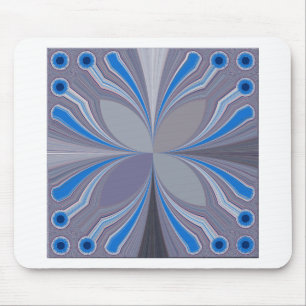 Blue Ash Grey Polka Dot Texture Art Print Mouse Pad