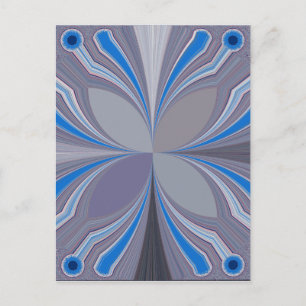 Blue Ash Grey Polka Dot Texture Art Print Postcard