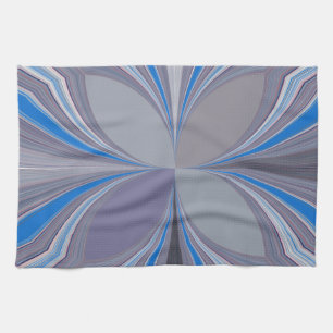 Blue Ash Grey Polka Dot Texture Art Print Tea Towel