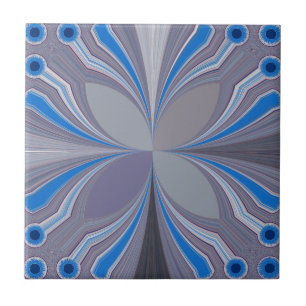 Blue Ash Grey Polka Dot Texture Art Print Tile