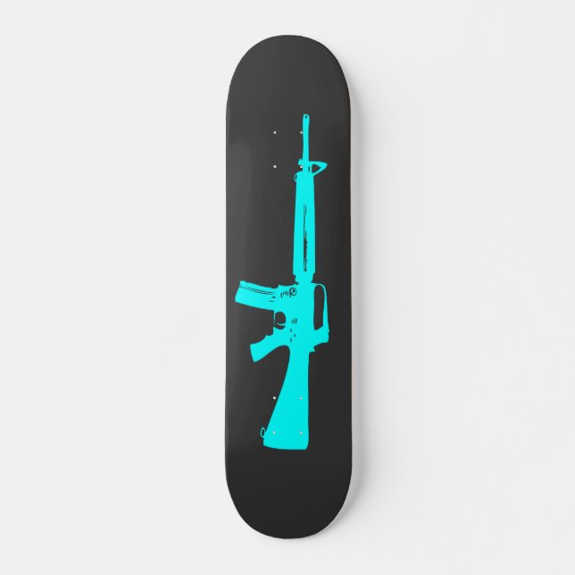 Blue Assault Rifle Skateboard (Front)