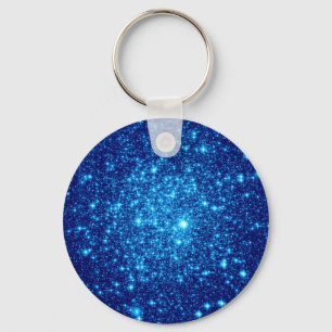Blue Astral Glitter Key Ring