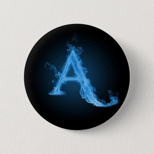 Blue Atheist A 6 Cm Round Badge (Front)