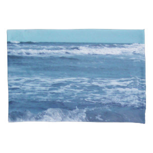 Blue Atlantic Ocean Sky White Cap Waves Pillowcase