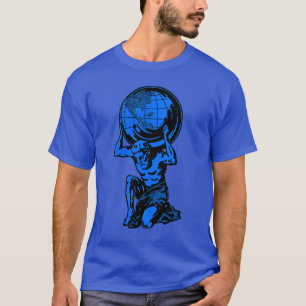 Blue Atlas Mythology Weightlifting T-Shirt