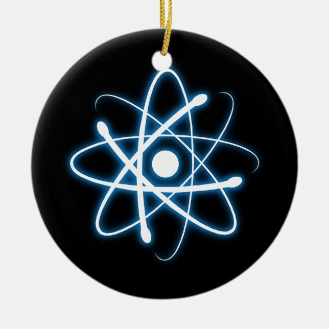 Blue Atom | Geek Ceramic Ornament (Front)