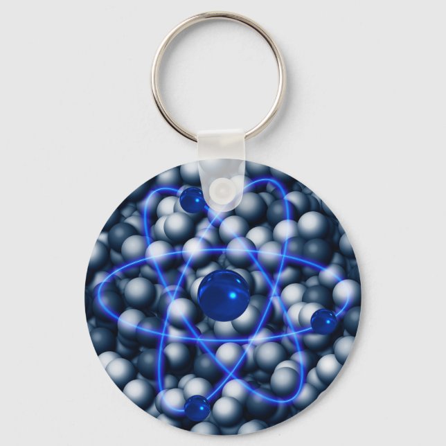 Blue atom key ring (Front)