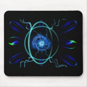 Blue Atom Mouse Pad