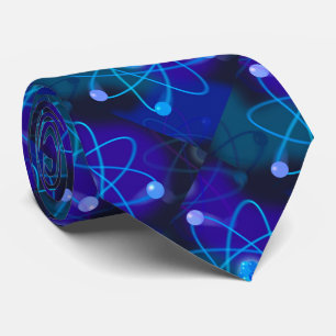 Blue Atomic Structure Science Tie