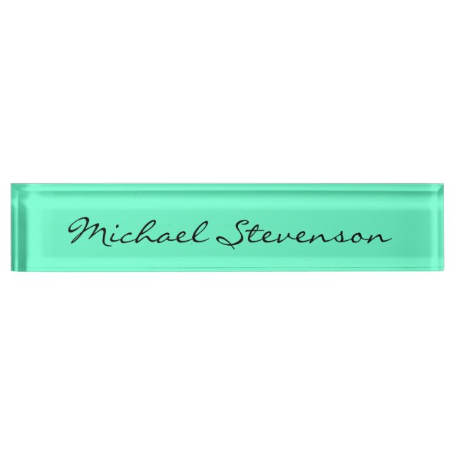 Blue Attractive Charming Business Desk Name Plate (Front)