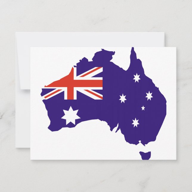 Blue Aussie Map Flag (Front)