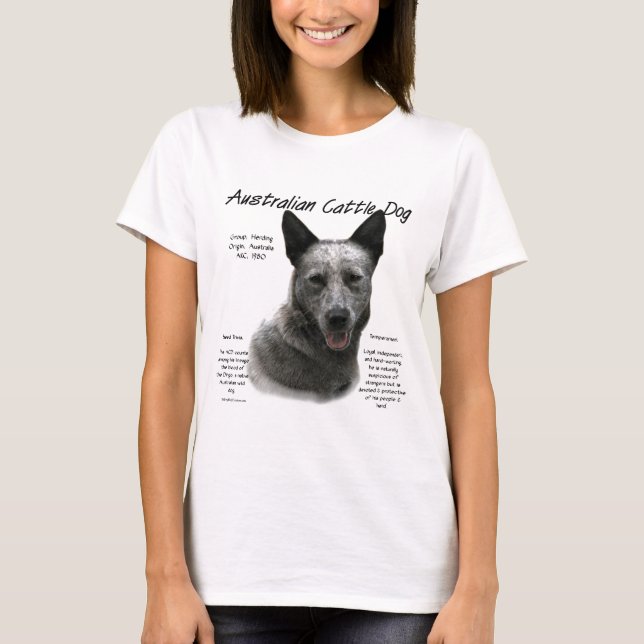 Blue Australian Cattle Dog History; Blue ACD T-Shirt (Front)