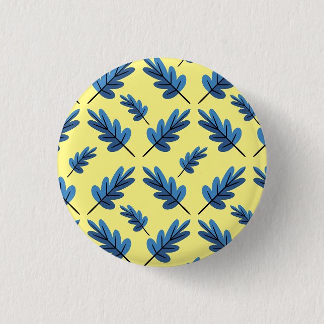 Blue Autumn 3 Cm Round Badge (Front)