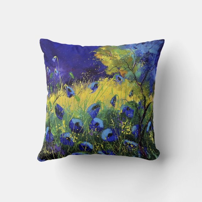 Blue autumn, Art Cushion (Back)
