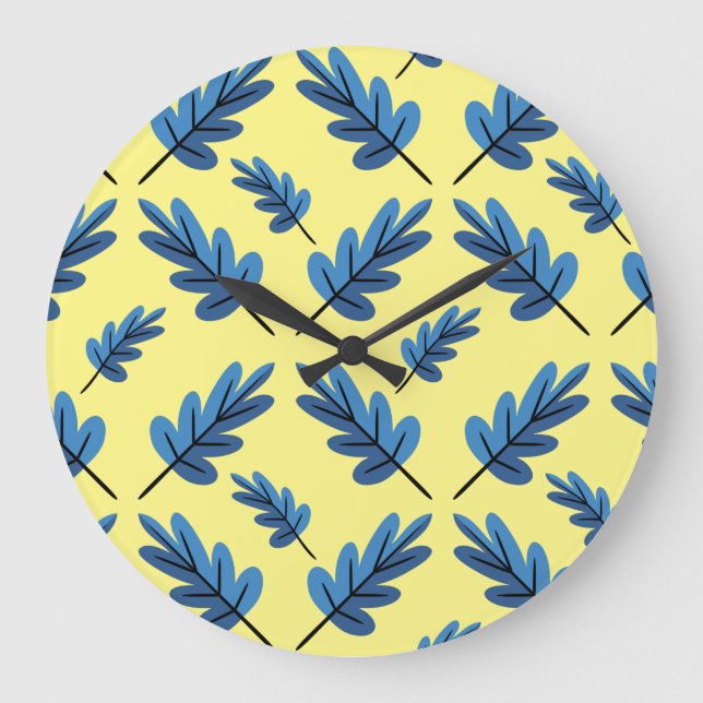 Blue Autumn Large Clock (Front)