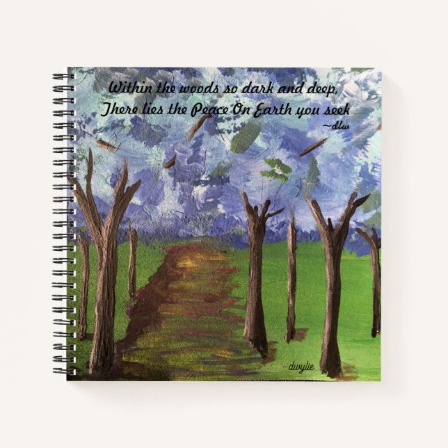Blue Autumn Woods Notebook (Front)