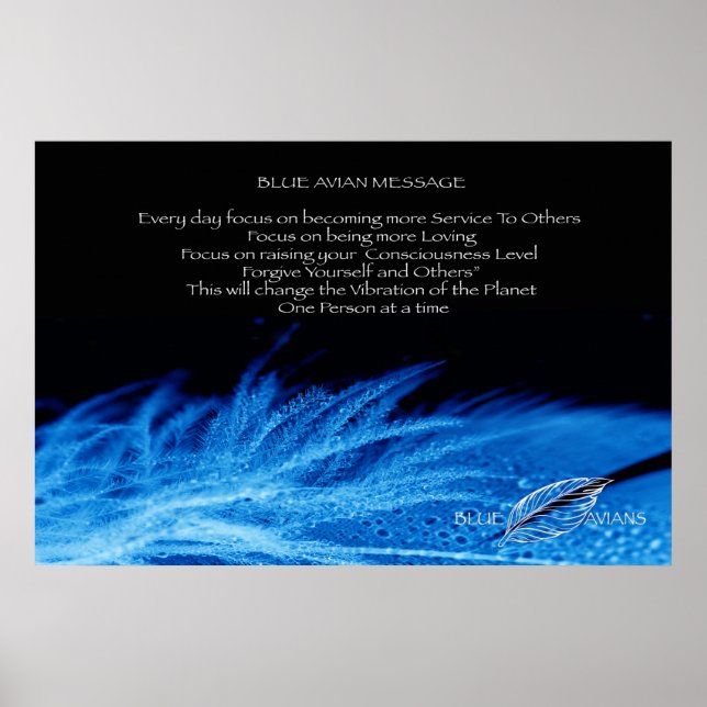 Blue Avian Poster (Front)