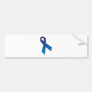 Blue Awareness and Remembrance Ribbon Bumper Sticker